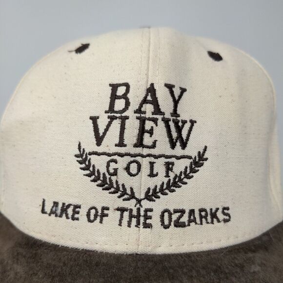 Nissin Men's Bay View Golf Snapback Hat Tan Brown OSFM Distressed - Picture 4 of 13